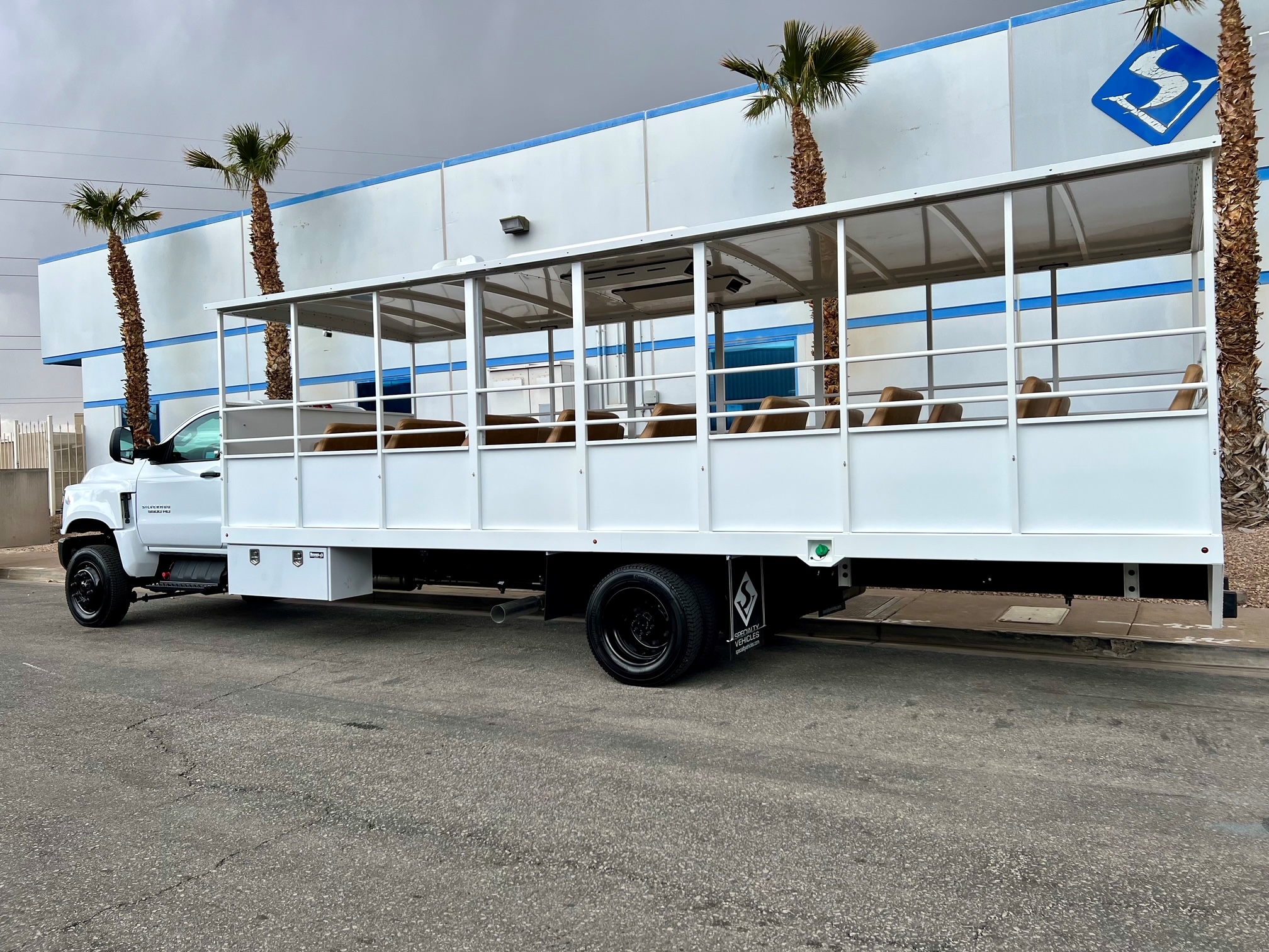 Side profile of tram